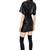 women’s lambskin genuine leather bodycon dress stylish mini short sleeve dress 
