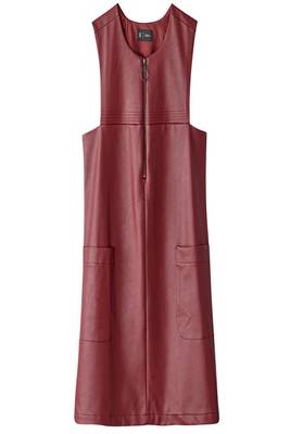 women's lambskin mini leather dress sleeveless fit classic 3