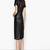 women’s lambskin genuine leather bodycon dress stylish mini short sleeve dress 