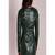 women's lambskin leather dress long sleeve design refined