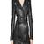 women's lambskin leather dress long sleeve design elegant