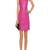 women's hot pink lambskin mini leather dress form fitting bodycon style