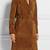 women's genuine suede leather trench coat classic zip up style