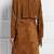 women's genuine suede leather trench coat classic zip up style