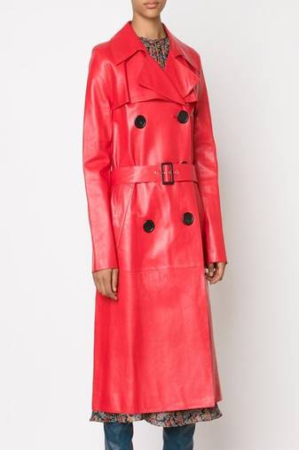 women's genuine lambskin leather trench coat classic zip up style exclusive