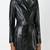 women's genuine lambskin leather trench coat classic zip up style modern