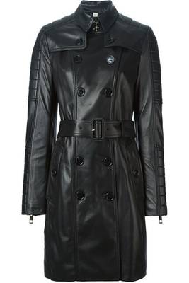 women's genuine lambskin leather trench coat classic zip up style modern 3