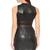 women's genuine lambskin leather dress form fitting bodycon style elegant