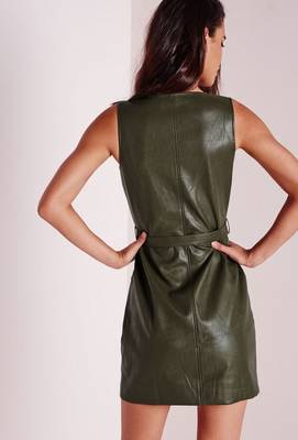 women's genuine lambskin mini leather dress form fitting bodycon style premium modern 2
