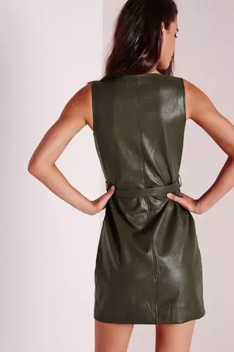 women's genuine lambskin mini leather dress form fitting bodycon style premium modern