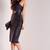 women's genuine lambskin leather dress form fitting bodycon style sophisticated