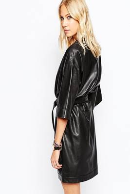 women's genuine lambskin mini leather dress form fitting bodycon style premium stylish 2
