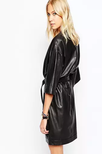 women's genuine lambskin mini leather dress form fitting bodycon style premium stylish