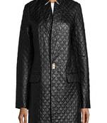 women’s lambskin genuine leather coat stylish full quilted women leather coat