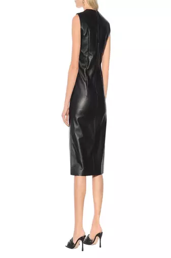 women's lambskin leather dress sleeveless fit genuine