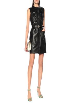 women's genuine lambskin leather dress form fitting bodycon style classic 2