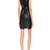 women’s lambskin genuine leather bodycon dress stylish button leather dress 