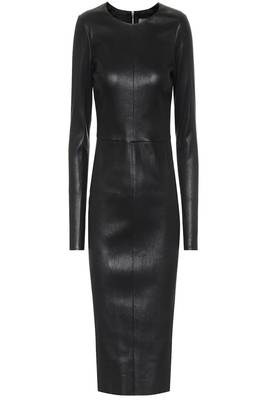 women's lambskin leather dress long sleeve design timeless 1