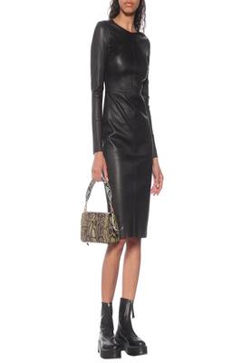 women's lambskin leather dress long sleeve design timeless 2