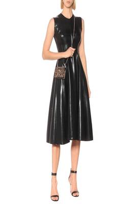 women's lambskin leather dress sleeveless cut refined 2