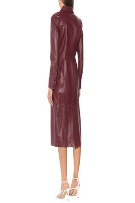 women's lambskin leather dress long sleeve design distinctive 2