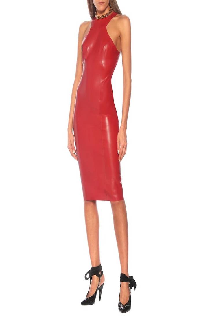 women's lambskin leather dress sleeveless fit superior