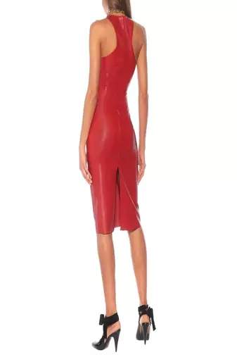 women's lambskin leather dress sleeveless fit superior