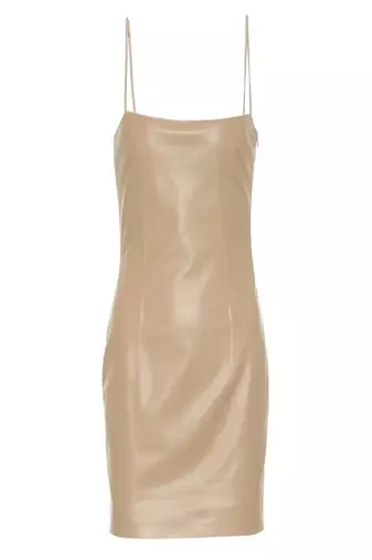 women's genuine lambskin leather dress form fitting bodycon style versatile