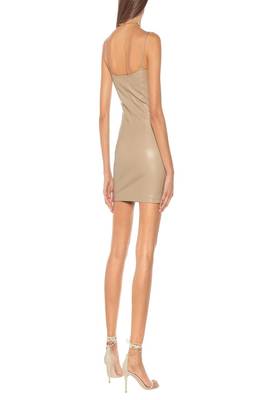 women's genuine lambskin leather dress form fitting bodycon style versatile 3