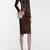 women’s genuine lambskin leather dress maroon leather midi dress long sleeve dress