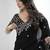 Black Color embroidery sequence work chiffon Saree