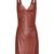 women’s genuine lambskin leather dress brown leather midi dress sleeve dress