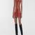 women’s genuine lambskin leather dress brown leather midi dress sleeve dress