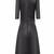 women’s genuine lambskin leather dress black leather midi dress short sleeve dress