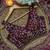 Wine Color embroidery sequence work chiffon Saree