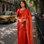  orange handloom cotton tissue saree