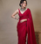 Designer Solid Fandy Satin Saree With Unstitched  Blouse piece