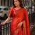  orange handloom cotton tissue saree