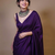 Designer Solid Fandy Satin Saree With Unstitched  Blouse piece