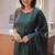 Cobalt embroidered  vertical cotton straight kurti pant dupatta set