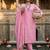Pink jaquard pure cotton straight kurti pant dupatta set