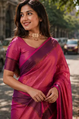  pink handloom cotton tissue saree