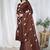Brown embroidered  vertical cotton straight kurti pant dupatta set