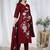Maroon embroidered  vertical cotton straight kurti pant dupatta set