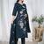 Morpich embroidered  vertical cotton straight kurti pant dupatta set