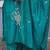 Sky blue embroidered vertical cotton straight kurti pant dupatta set