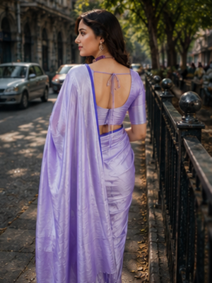  lavender handloom cotton tissue saree 2