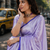  lavender handloom cotton tissue saree