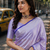  lavender handloom cotton tissue saree