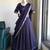 Blue Viscose Georgette Zari Weaving Border With all over Chex with Hand dying Lehenga Choli with Dupatta